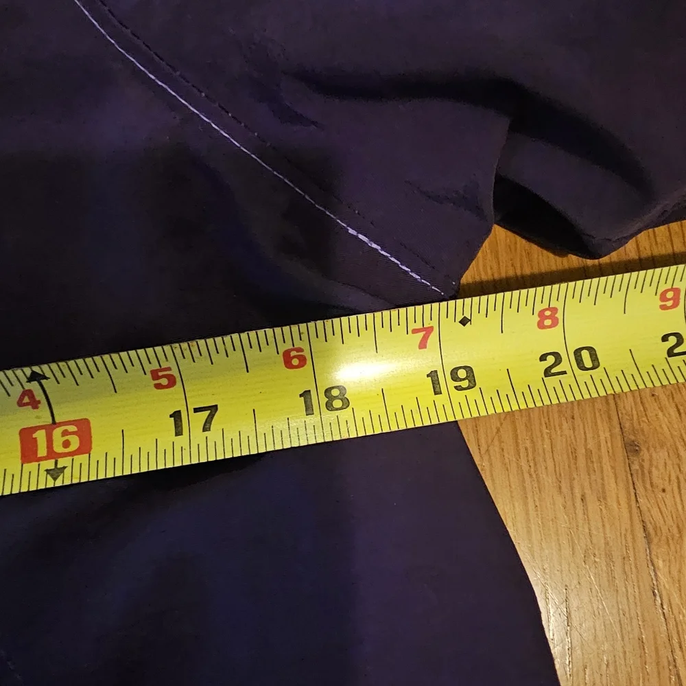 Lands' End Girls' Squall Jacket Purple Waterproof Windproof Hooded Size XL 16